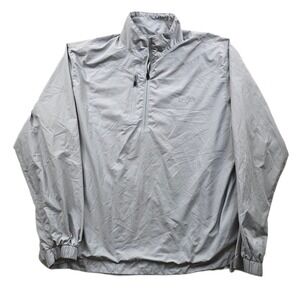 Callaway Golf Windbreaker Jacket Mens Medium Gray Quarter Zip Pullover